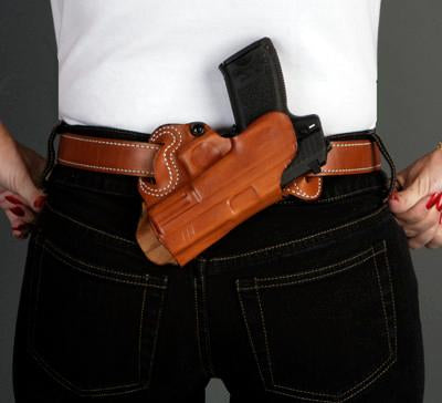 DeSantis #067 S.O.B. Concealment Holster for Glock 26/27/33 Left Hand Tan Leather