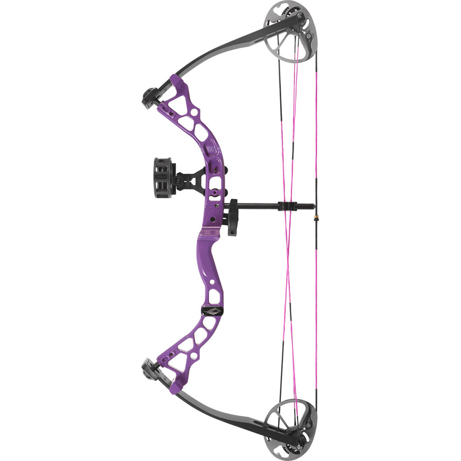 Diamond Atomic Bow Package Purple Draw Length 12-24 in. Draw Weight 29 lbs. Left Hand