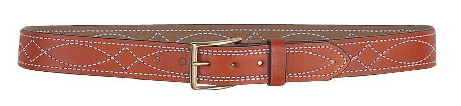 DeSantis B27 Fancy Stitched Saddle Leather Belt 1.5" Tan Size 38