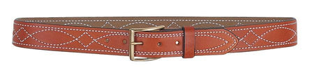 DeSantis B27 Fancy Stitched Saddle Leather Belt 1.5" Tan Size 38