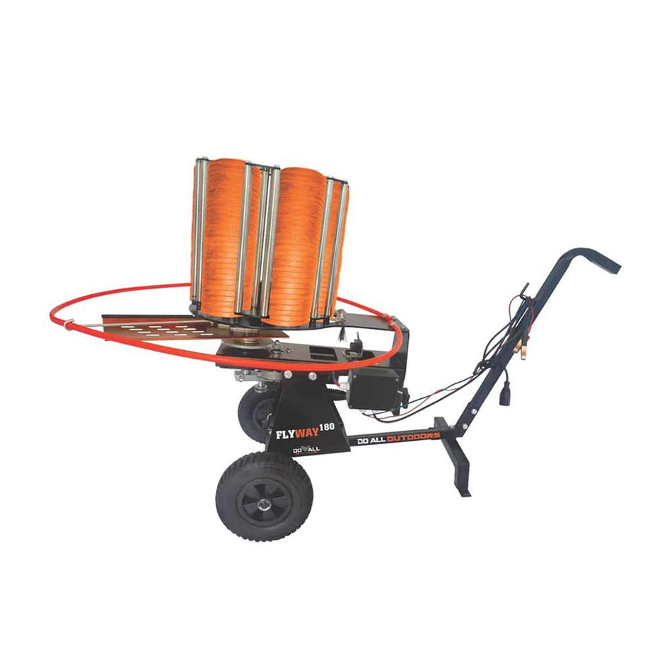 Do All Outdoors Flyway 180 Turret Clay Target Thrower with Transport Cart