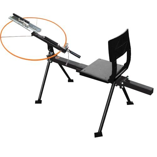 Do-All Sit-Down Single Full-Cock Clay Pigeon Trap with 3-Pivot Mount