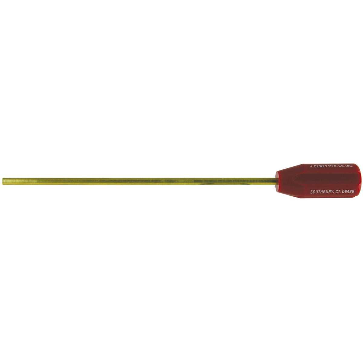 J. Dewey 1/4" Dia. Chamber Rod with 8-32 Female Thread - 9.5" Brass Shaft