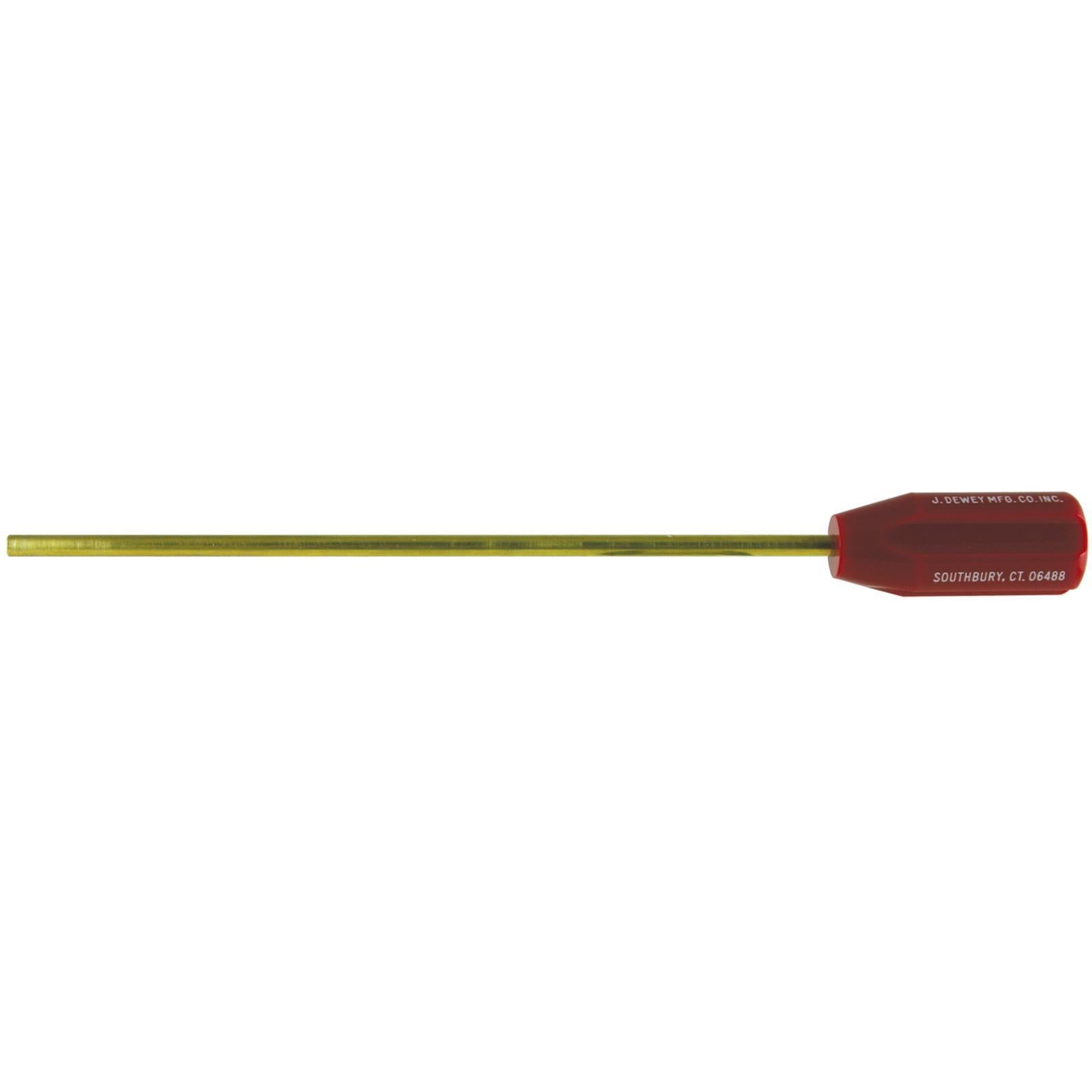 J. Dewey 1/4" Dia. Chamber Rod with 8-32 Female Thread - 9.5" Brass Shaft