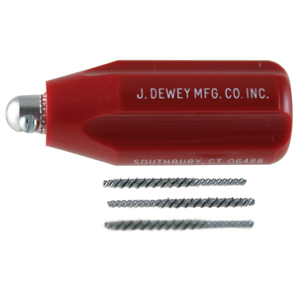 J. Dewey Port Cleaner Tool with Stainless Steel Replacement Brushes for Shotguns