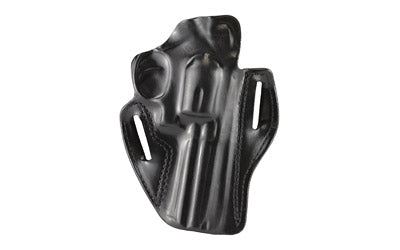 DeSantis Gunhide 002BA34Z0 Speed Scabbard Belt Holster, 4" GP100/Python/Colt Trooper/Dan Wesson, 2 Slots, Right Hand, Black Leather