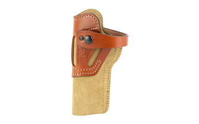 DeSantis Wild Hog Field and Range Holster, Ruger MK Series/22/45, S&W 41, Browning Buckmark, Ambi, Tan Leather