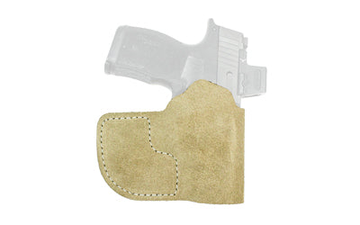 DeSantis Suede Nemesis Ambidextrous Pocket Holster, Fits SIG P365 Series With or Without Red Dot, Natural Suede