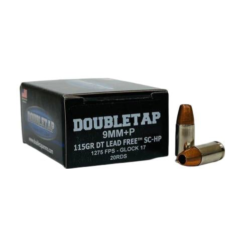 DoubleTap 9mm Luger / Parabellum Handgun Ammo  Copper Solid Hollow Point CSHP 124 grain 