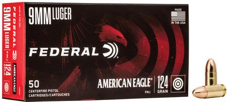 American Eagle 9mm Luger/Parabellum AE9AP 029465088569 Full Metal Jacket FMJ 124 Grain
