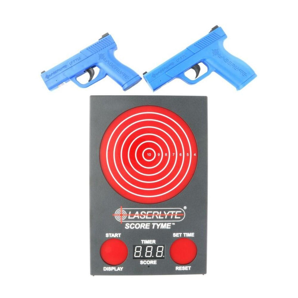 LaserLyte Score Tyme Laser Trainer Target Versus Kit with 2 Pistols and Impact Display