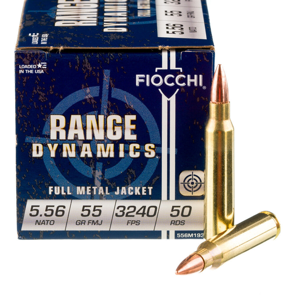 Fiocchi 5.56mm M193 Ammo 55 Grain Full Metal Jacket Boat Tail(FMJBT)