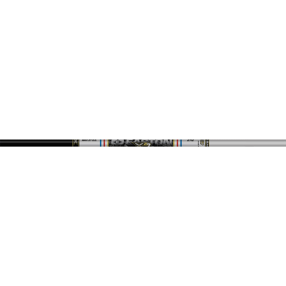 Easton X27 7178-T9 Alloy Arrow Shafts 2712 Black/Silver 12-Pack
