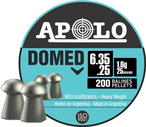 Hatsan Apolo 25 Cal Domed Air Gun Pellets 25gr 200 Pack