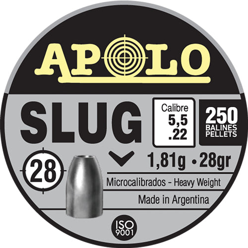 Hatsan Apolo 22 Cal Slug Air Gun Pellets 28gr 250 Pack