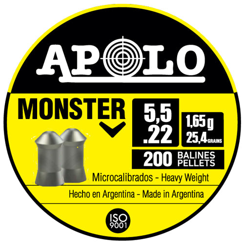 Hatsan Apolo 22 Cal Monster Air Gun Pellets 25.4gr 200 Pack