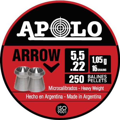 Hatsan Apolo 22 Cal Arrow Air Gun Pellets 16gr 250 Pack