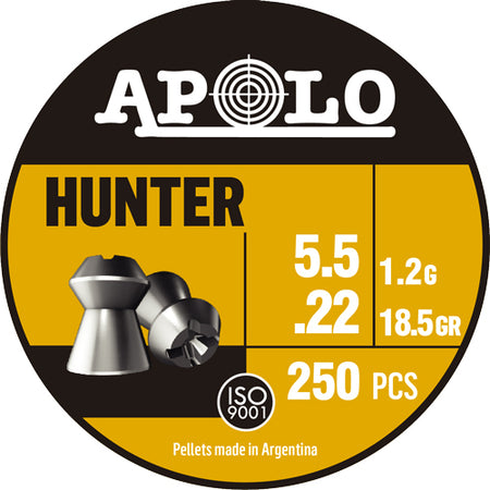 Hatsan Apolo 22 Cal Hunter Air Gun Pellets 18.5gr 250 Pack