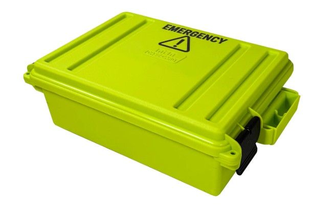 MTM EMERGENCY BOX 3 19.15.75X5.25 YELLOW GREEN