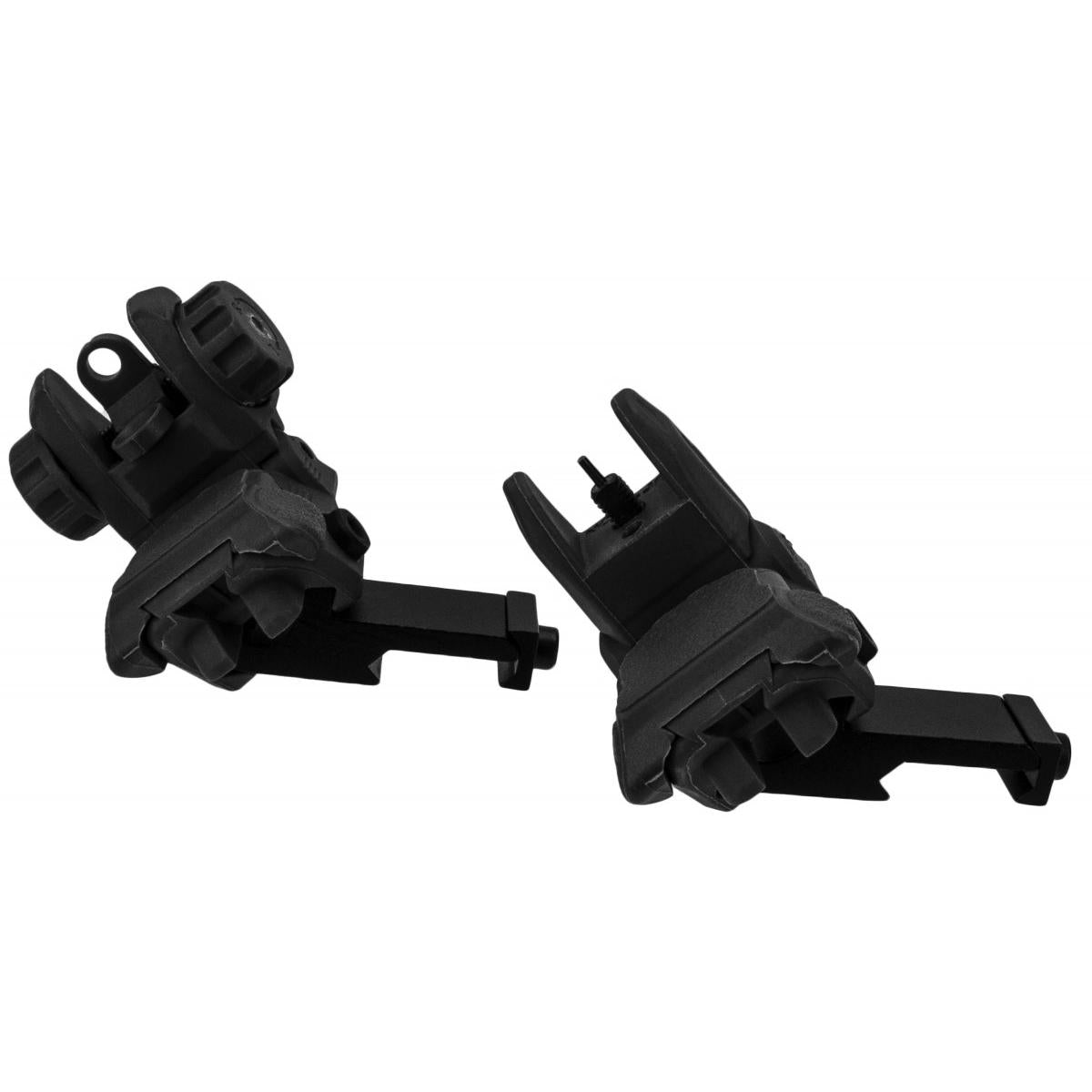 TacFire AR-15 45° Offset Flip-Up Front & Rear Sights Black Polymer