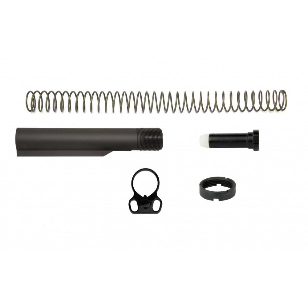 TacFire AR-10 Buffer Tube Assembly Kit with Dual Loop End Plate and Castle Nut