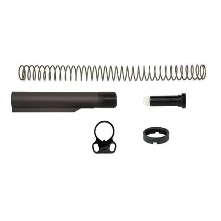 TacFire AR-10 Buffer Tube Assembly Kit with Dual Loop End Plate and Castle Nut