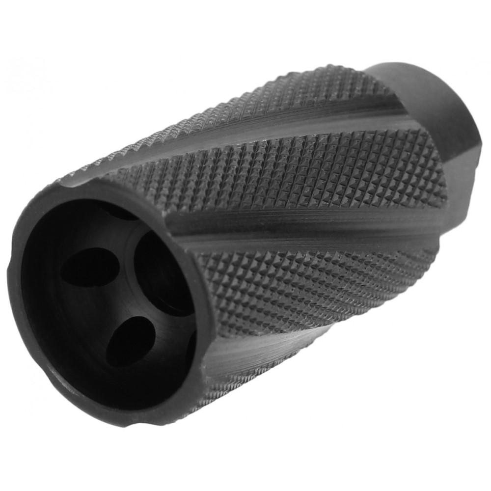 TacFire Linear Compensator .223/5.56 1/2x28 Knurled Fluted Black Steel