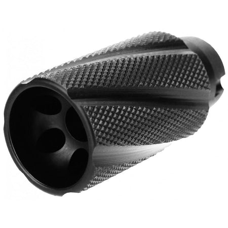 TacFire 7.62x39 Linear Compensator Knurled Flash & Concussion Forwarder 14x1 LH Black