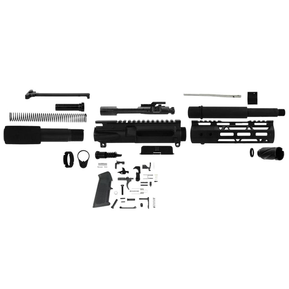 TacFire AR 300 Blackout 7.5" Unassembled Pistol Build Kit w/ LPK