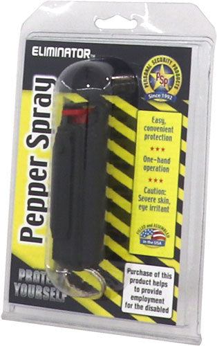 PSP 1/2 Oz Pepper Spray Black Hard Case with Key Ring