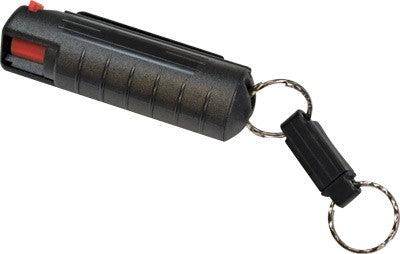 PSP 1/2 Oz Pepper Spray Black Hard Case Removable Keychain