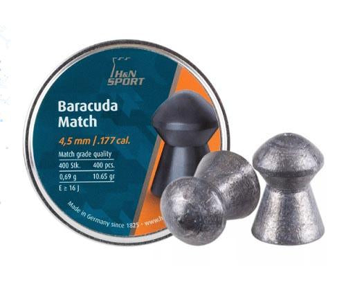 H&N Baracuda Match .177 Caliber 4.50mm Air Gun Pellets 400 Per Pack
