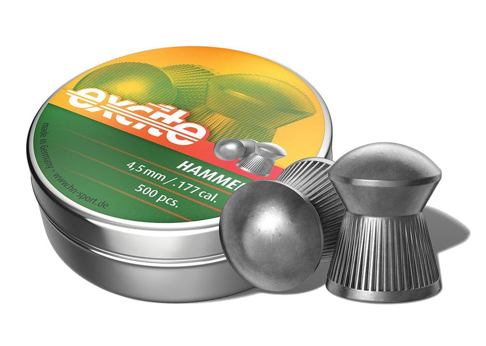 H&N Excite Hammer .177 Caliber Domed Airgun Pellets 500/ct