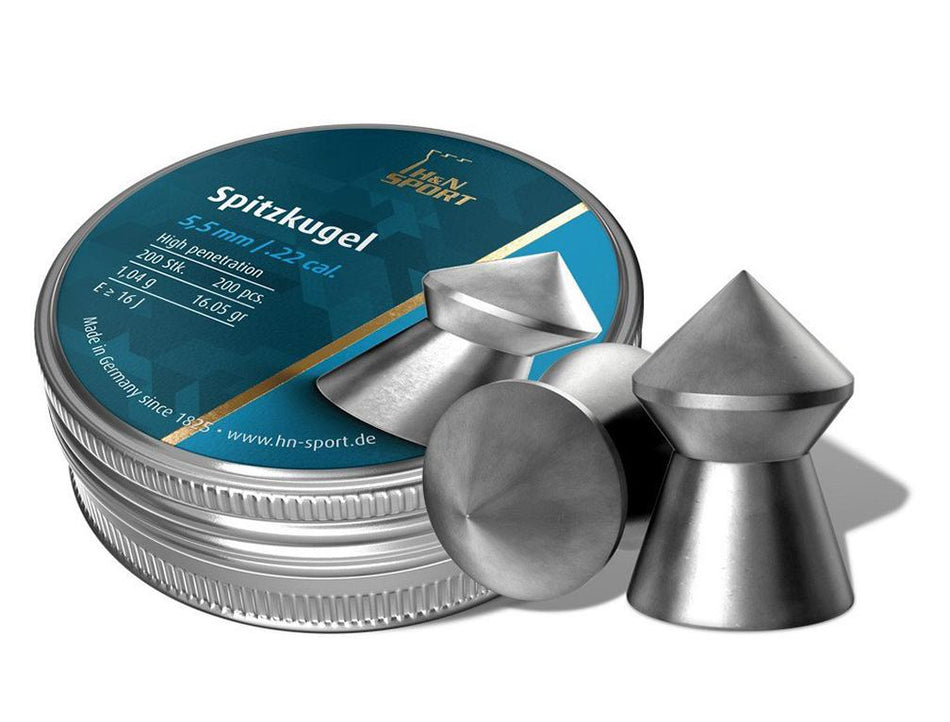 H&N Spitzkugel .22 Caliber 8.64 Grain Air Gun Pellets 200/ct