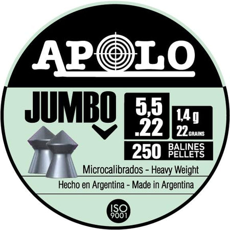 Hatsan Apolo Jumbo .22 Caliber 22 Grain Air Rifle Pellets 250/ct for High-Power Airguns