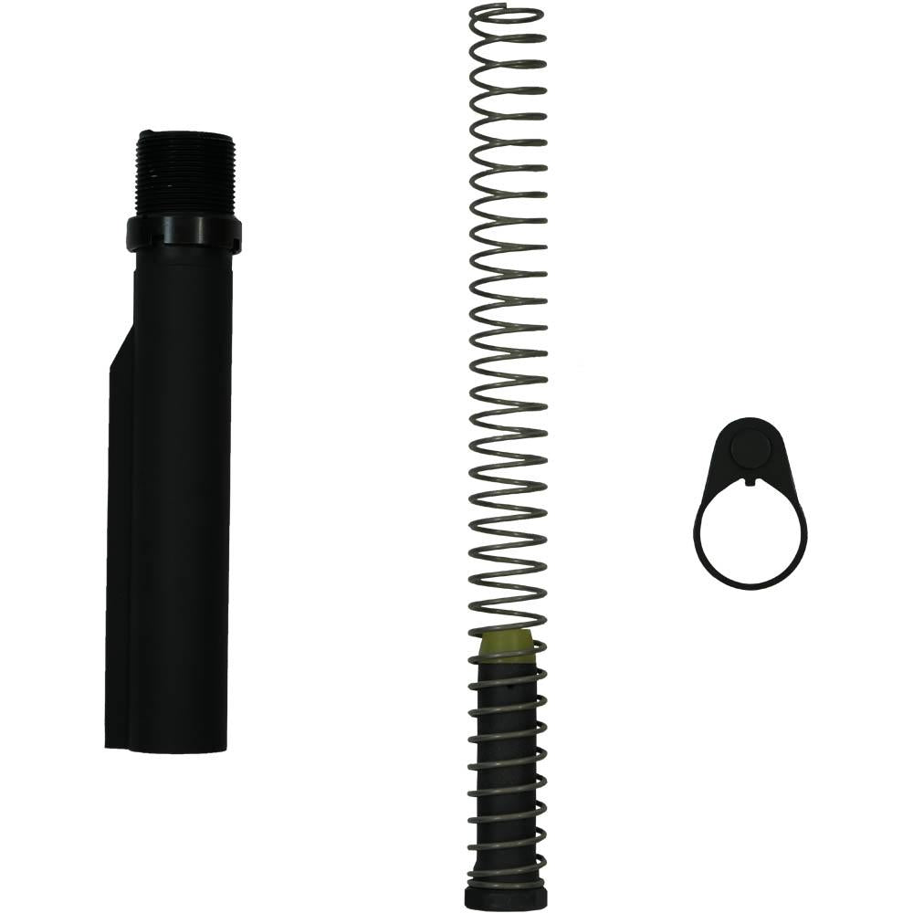 Alex Pro Firearms Black Mil Spec Buffer Tube Assembly for AR Rifles