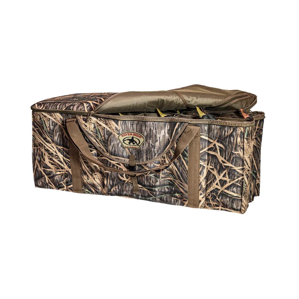 Rig 'Em Right Deluxe 12-Slot Duck Decoy Storage Bag Mossy Oak Shadowgrass