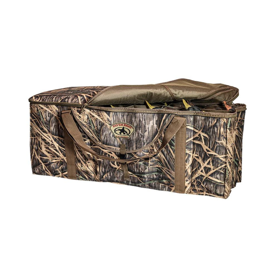 Rig 'Em Right Deluxe 12-Slot Duck Decoy Storage Bag Mossy Oak Shadowgrass