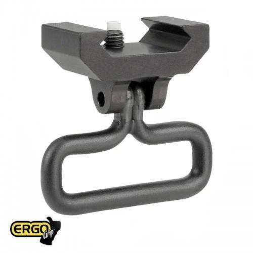 Ergo Grips Black Sling Swivel & Picatinny Rail Mount - Anodized Aluminum with AR Sling Loop