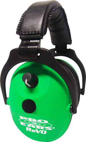 Pro Ears Revo Electronic Ear Muff Neon Green Hearing Protection