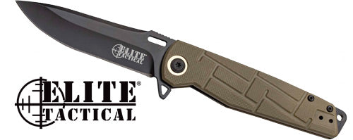 MC Elite Tactical Readiness 3.5-Inch Drop Point Folder FDE/BLK