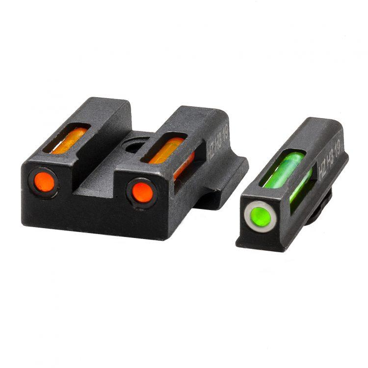 HIVIZ LiteWave H3 Front Sight S&W M&P EZ380 Tritium Litepipe Orange Green with White Front Ring