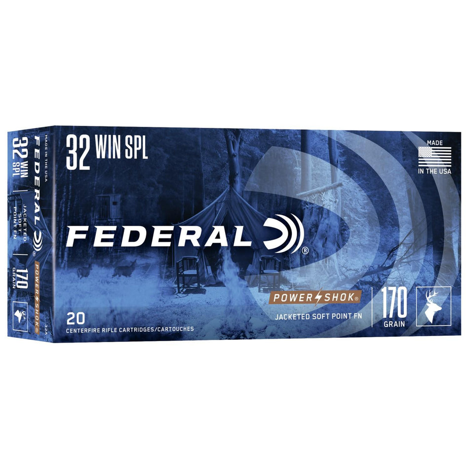 Federal .32 Winchester Special 32A PowerShok Soft Point SP 170 Grain