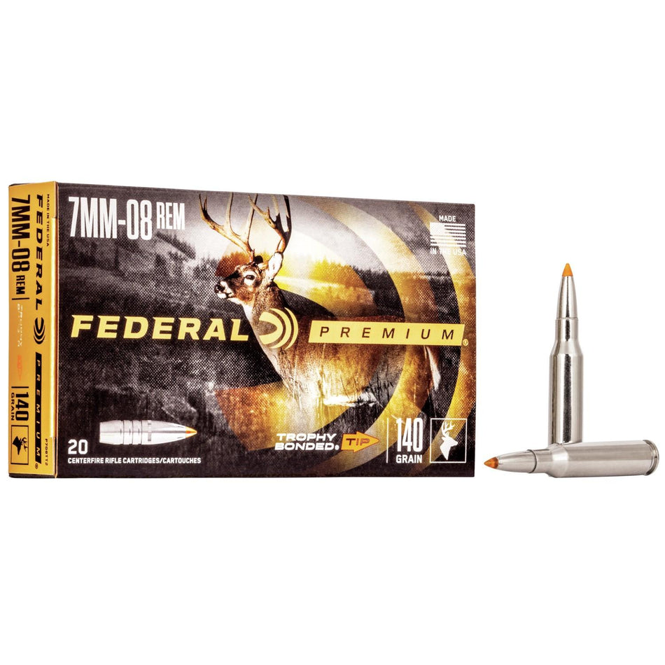 Federal 7mm-08 Remington P708TT2 Premium Bonded Hollow Point 140 Grain