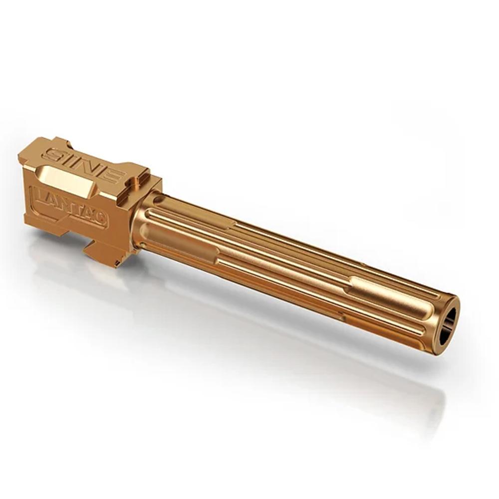 Lantac 9ine G17 Fluted Handgun Barrel Non Threaded Bronze Titanium Nitride Gen 3 4