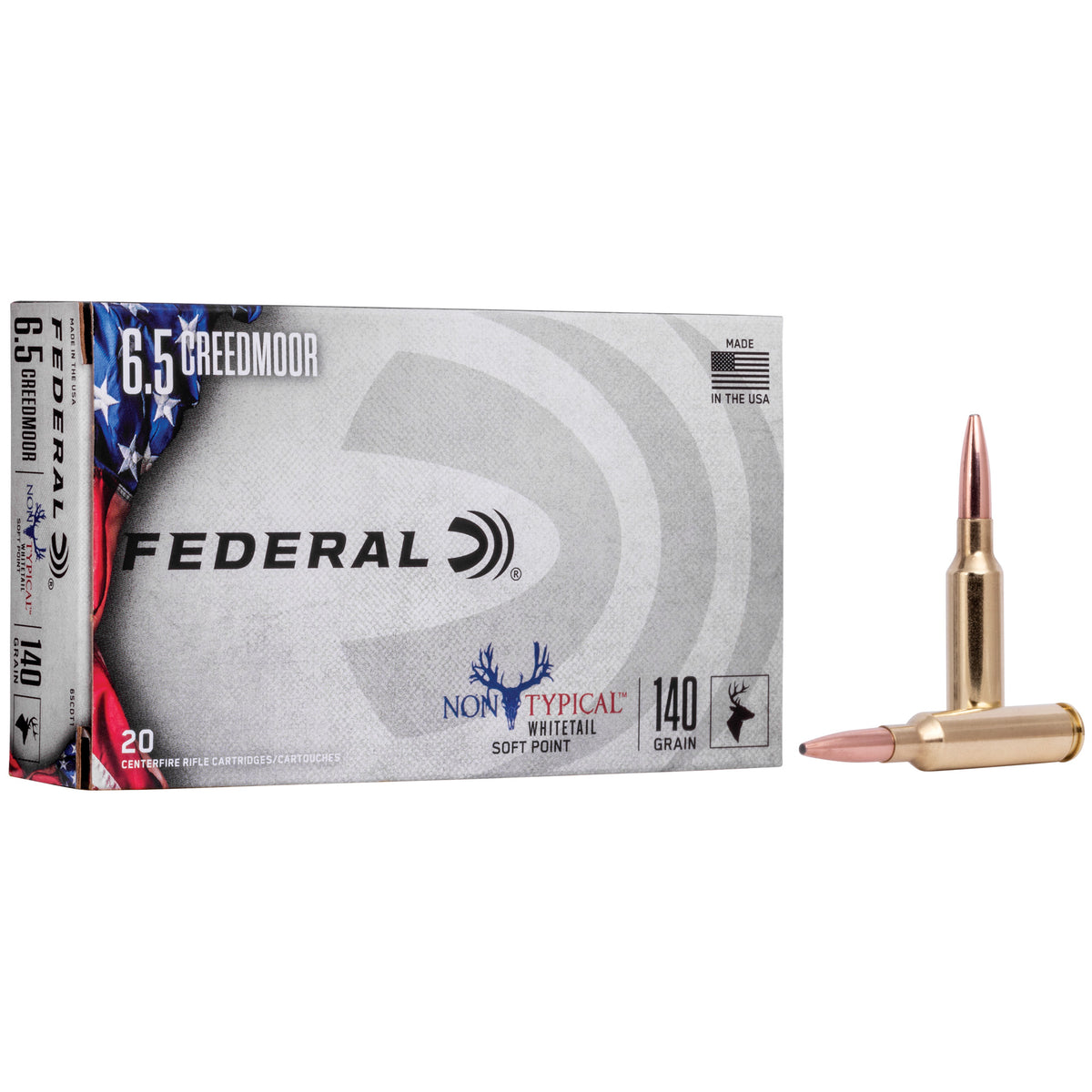 Federal 6.5mm Creedmoor 65CDT1 Non Typical Soft Point SP 140 Grain