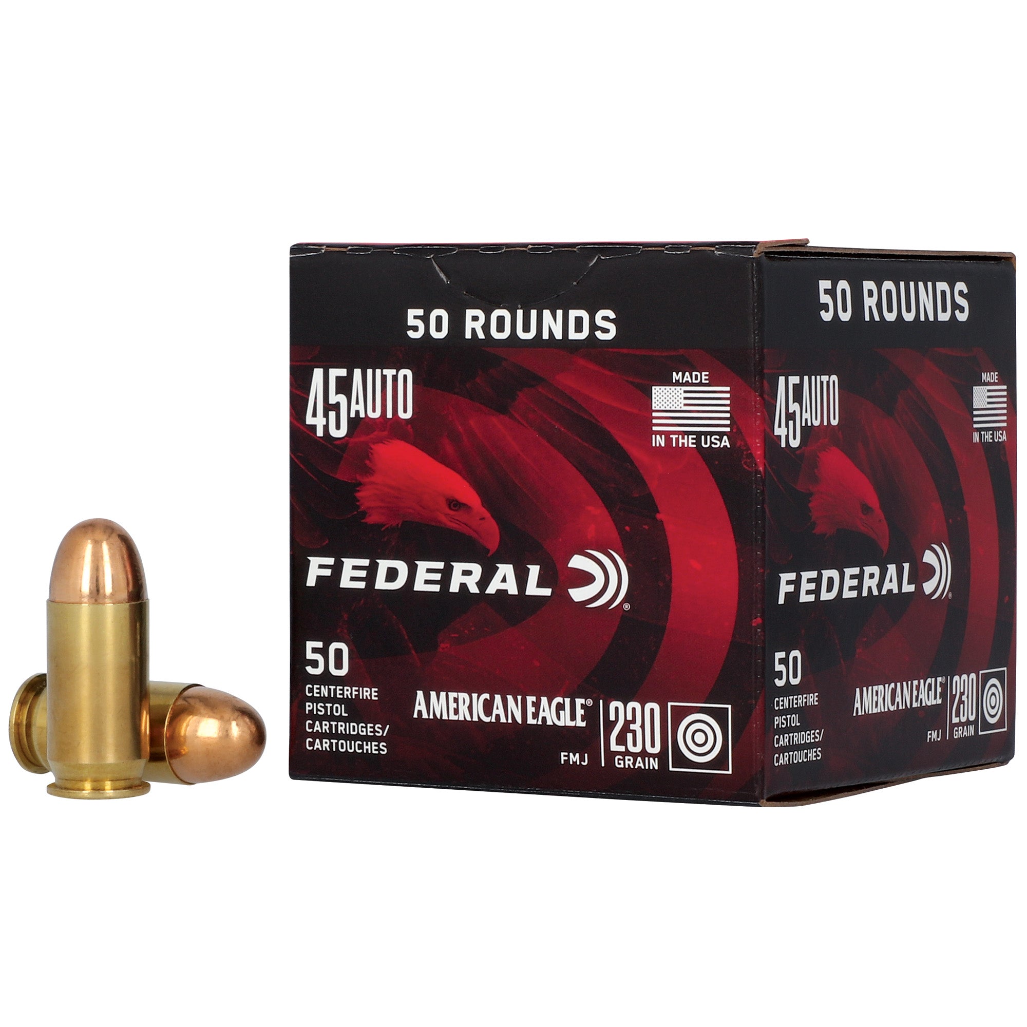 American Eagle .45 ACP/Auto AE45A50 029465063146 Full Metal Jacket FMJ 230 Grain