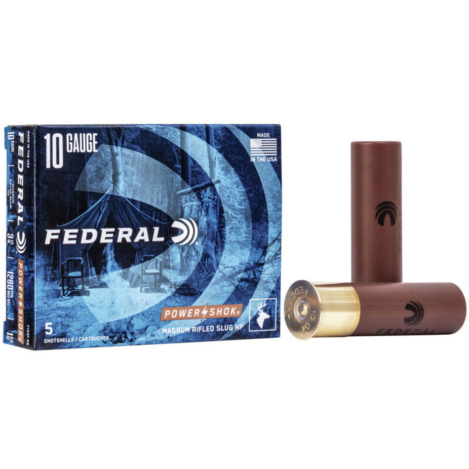 Federal 10 Gauge F103FRS Power-Shok Shotshell 3.5" 1-3/4oz Rifled Slug