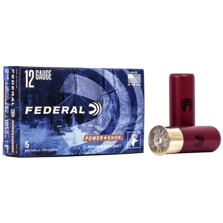 Federal 12 Gauge F1274B Power-Shok Magnum 2.75" 1-1/4oz 4 Buck Shot