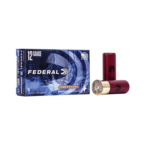 Federal 12 Gauge F127RS Power-Shok Shotshell 2.75" 1oz Rifled Slug